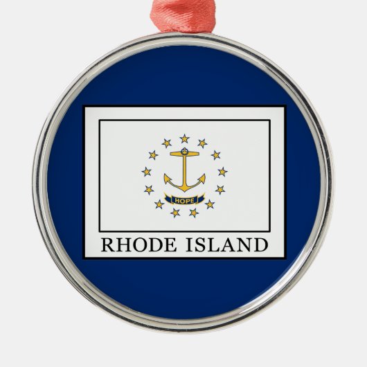 Rhode Island Ornament Aus Metall (Vorne)