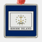 Rhode Island Ornament Aus Metall (Vorne)