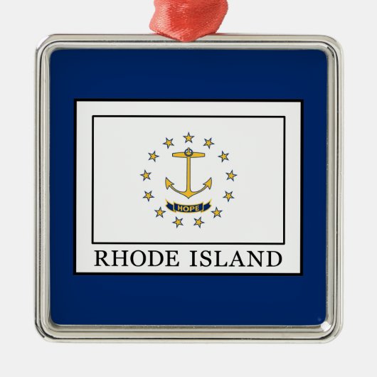 Rhode Island Ornament Aus Metall (Vorne)
