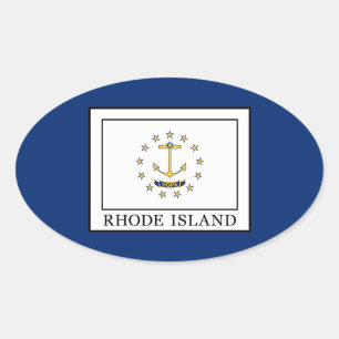 Rhode Island Ovaler Aufkleber