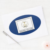 Rhode Island Ovaler Aufkleber (Umschlag)