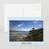 Rhode Island Ozean Klippenseiten Postkarte (Vorne/Hinten)