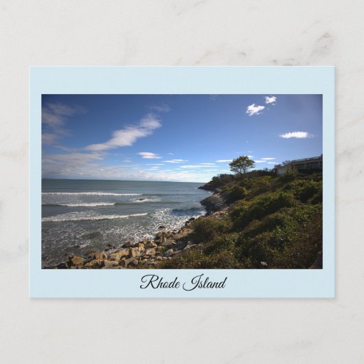Rhode Island Ozean Klippenseiten Postkarte (Vorderseite)