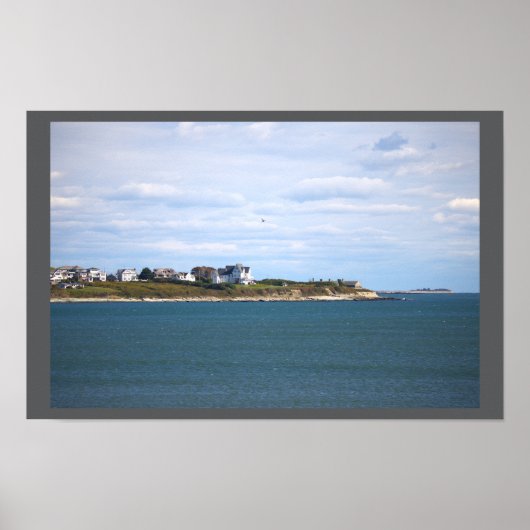 Rhode Island Ozean-Wasserlandschafts-Plakat Poster (Vorne)