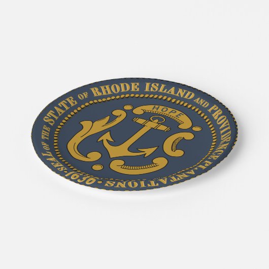 Rhode Island Pappteller (Schrägansicht)