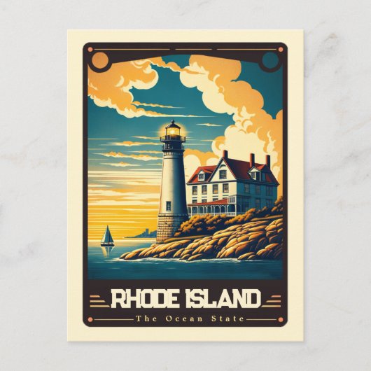 Rhode Island | Patriotischer Geist Vintag Postkarte (Vorderseite)