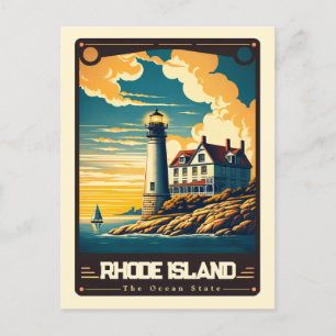 Rhode Island Patriotischer Geist Vintage Postkarte