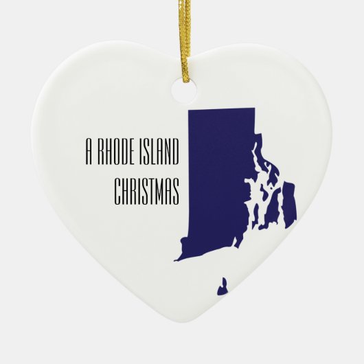 Rhode Island Personalisierter Weihnachtsschmuck (Vorne)