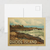 Rhode Island Postcard Coast Vintage Postkarte (Vorne/Hinten)