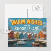 RHODE ISLAND Postkarte (Vorne/Hinten)