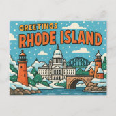 RHODE ISLAND Postkarte (Vorderseite)