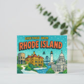 RHODE ISLAND Postkarte (Stehend Vorderseite)