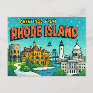 RHODE ISLAND Postkarte