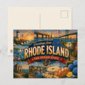 Rhode Island Postkarte (Vorne/Hinten)
