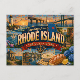 Rhode Island Postkarte