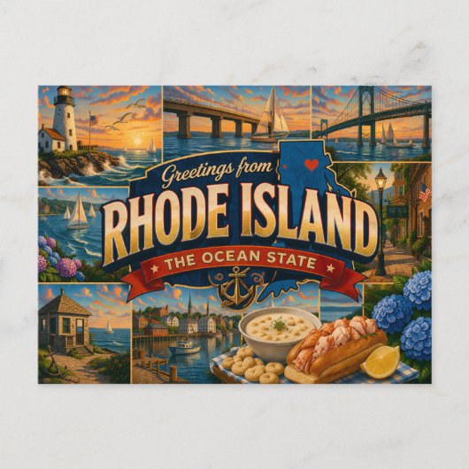 Rhode Island Postkarte (Vorderseite)