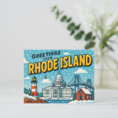 RHODE ISLAND Postkarte (Stehend Vorderseite)