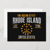 Rhode Island Postkarte (Vorne/Hinten)