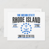 Rhode Island Postkarte (Vorne/Hinten)