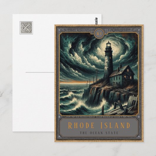 Rhode Island | Postkarte Gothic Art (Vorne/Hinten)