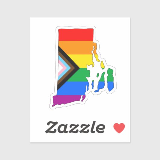 Rhode Island Progress Pride Aufkleber (Blatt)