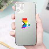 Rhode Island Progress Pride Aufkleber (Telefon)