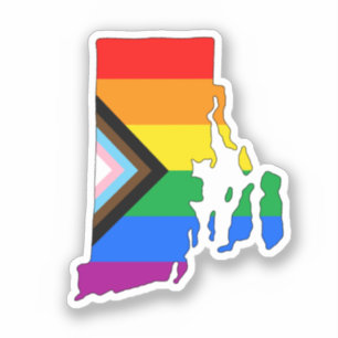 Rhode Island Progress Pride Aufkleber