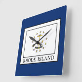 Rhode Island Quadratische Wanduhr (Winkel)