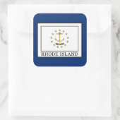 Rhode Island Quadratischer Aufkleber (Tasche)