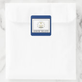 Rhode Island Quadratischer Aufkleber (Tasche)