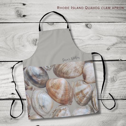 Rhode Island Quahog Clams Coastal Apron Schürze