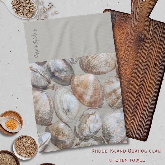 Rhode Island Quahog Clams Coastal Kitchen Towels Geschirrtuch