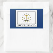 Rhode Island Rechteckiger Aufkleber (Tasche)
