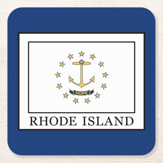 Rhode Island Rechteckiger Pappuntersetzer (Vorderseite)