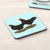 Rhode Island Red Bantams Untersetzer (Linke Seite)