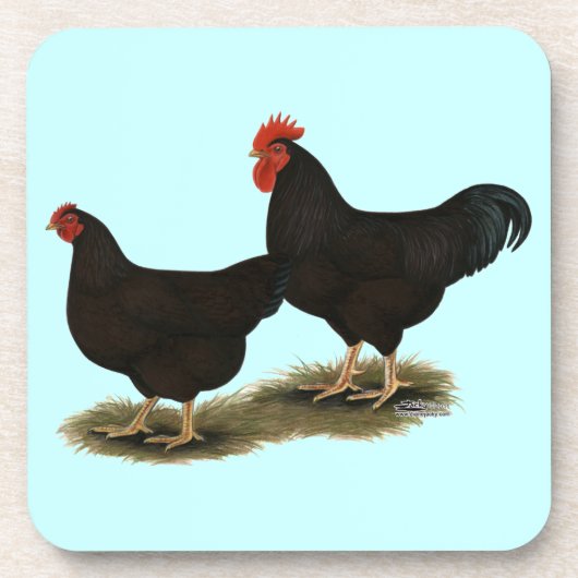 Rhode Island Red Bantams Untersetzer (Vorderseite)