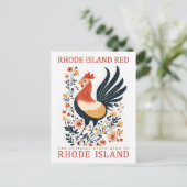 Rhode Island Red Bird of Rhode Island Postkarte (Stehend Vorderseite)