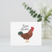 Rhode Island Red Chicken Staat Bird Postkarte (Stehend Vorderseite)