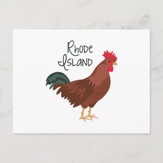 Rhode Island Red Chicken Staat Bird Postkarte (Vorderseite)
