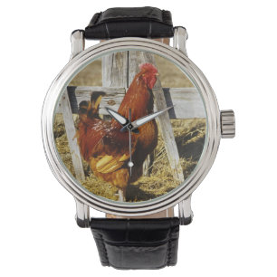 Rhode Island Red Hahn Armbanduhr