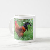 Rhode Island Red Hahn Kaffeetasse (Vorderseite Links)