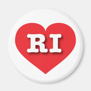 Rhode Island Red Heart - I Liebe RI Magnet