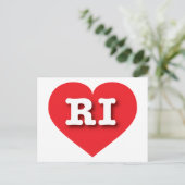Rhode Island Red Heart - I Liebe RI Postkarte (Stehend Vorderseite)