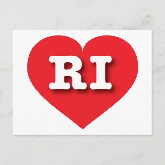 Rhode Island Red Heart - I Liebe RI Postkarte (Vorderseite)