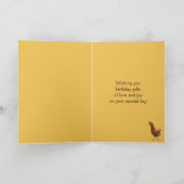 Rhode Island Red Hen Chicken Birthday Card Karte (Innenseite)