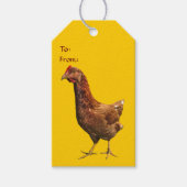 Rhode Island Red Hen Chicken Pack mit Geschenkarti Geschenkanhänger (Vorderseite)