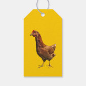 Rhode Island Red Hen Chicken Pack mit Geschenkarti Geschenkanhänger (Rückseite)