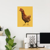 Rhode Island Red Hen Chicken Poster (Heimbüro)