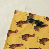 Rhode Island Red Hen Chicken Yellow Beach Handtuch (Beispiel)