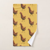 Rhode Island Red Hen Chicken Yellow Towel Set (Handtuch)